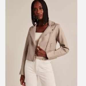 NWT Abercrombie Beige Moto Jacket